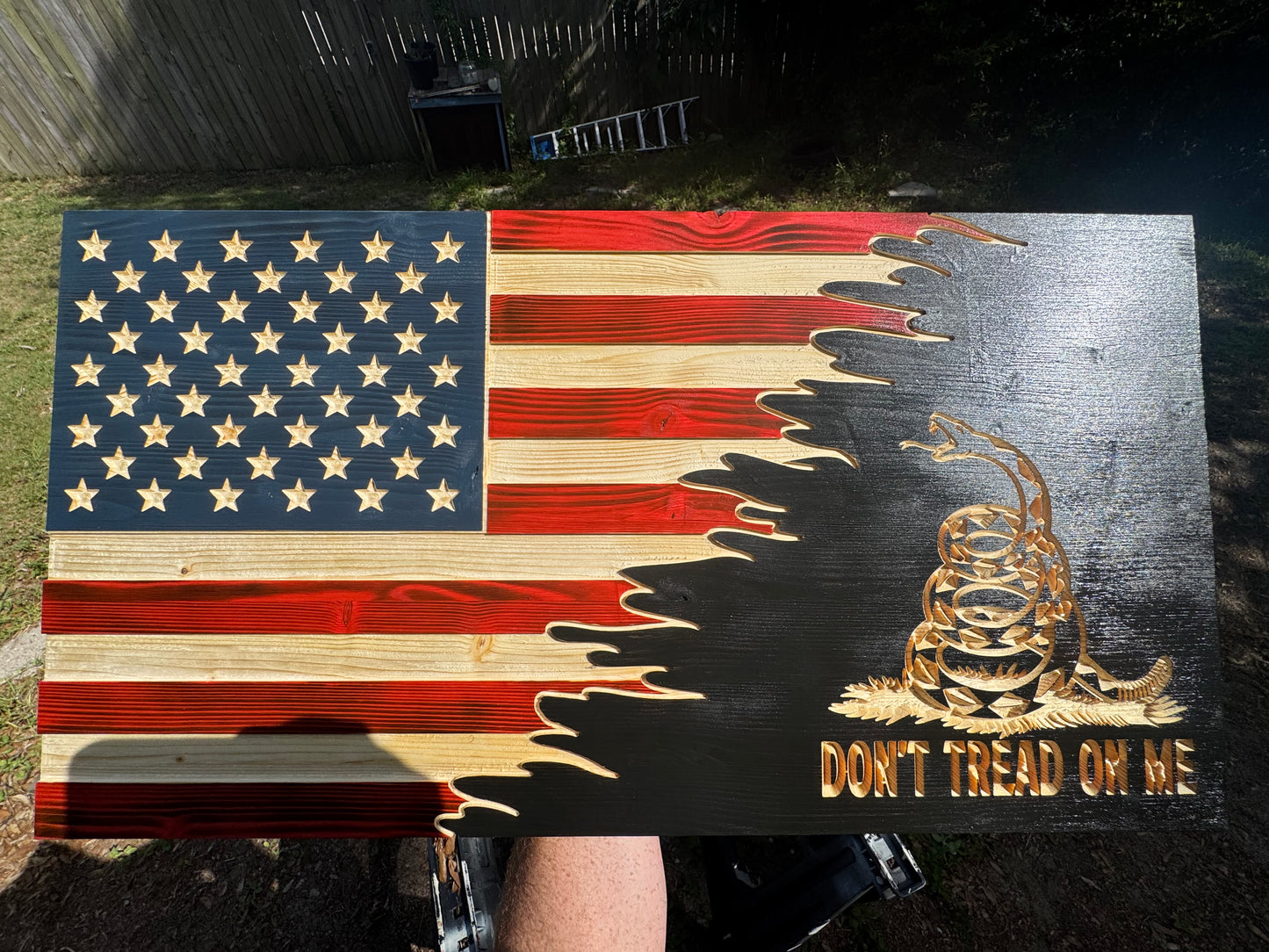 Gadsden Wooden Flag
