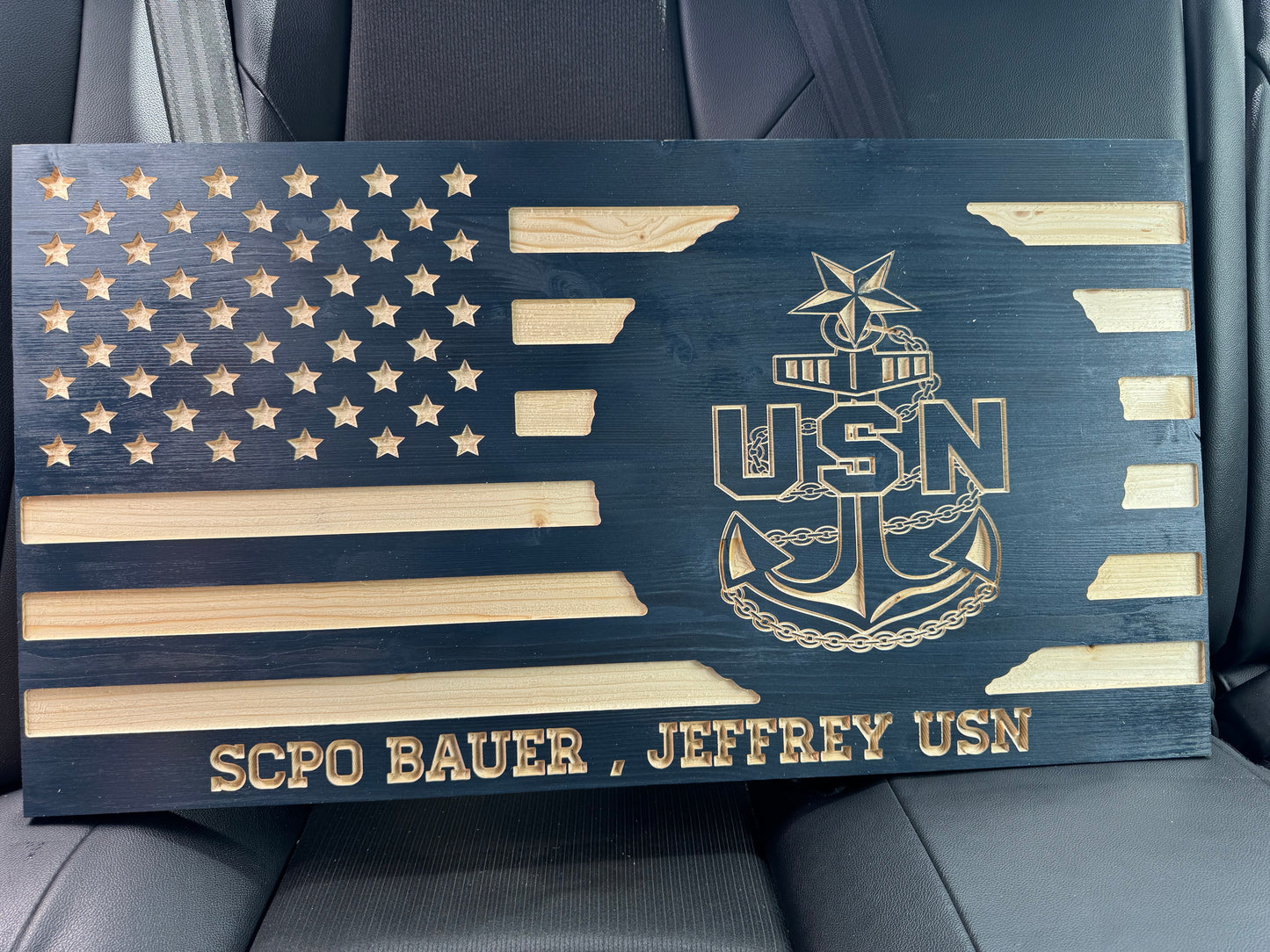 US Navy Flag (wood Art)