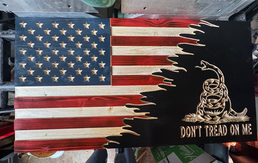 Gadsden Wooden Flag