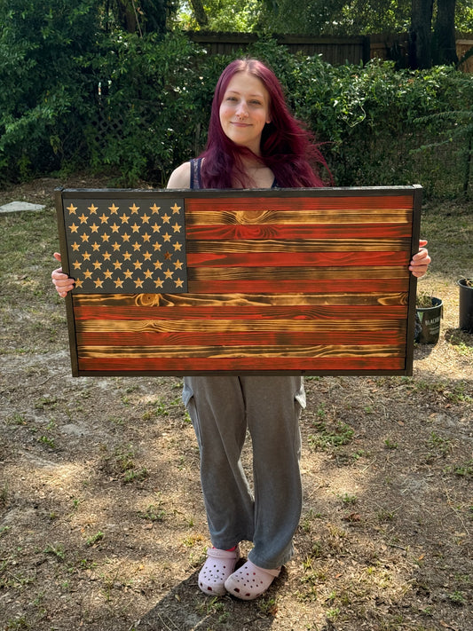 Hand made Wooden Flag