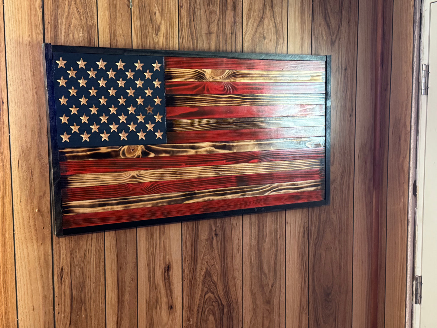 Hand made Wooden Flag