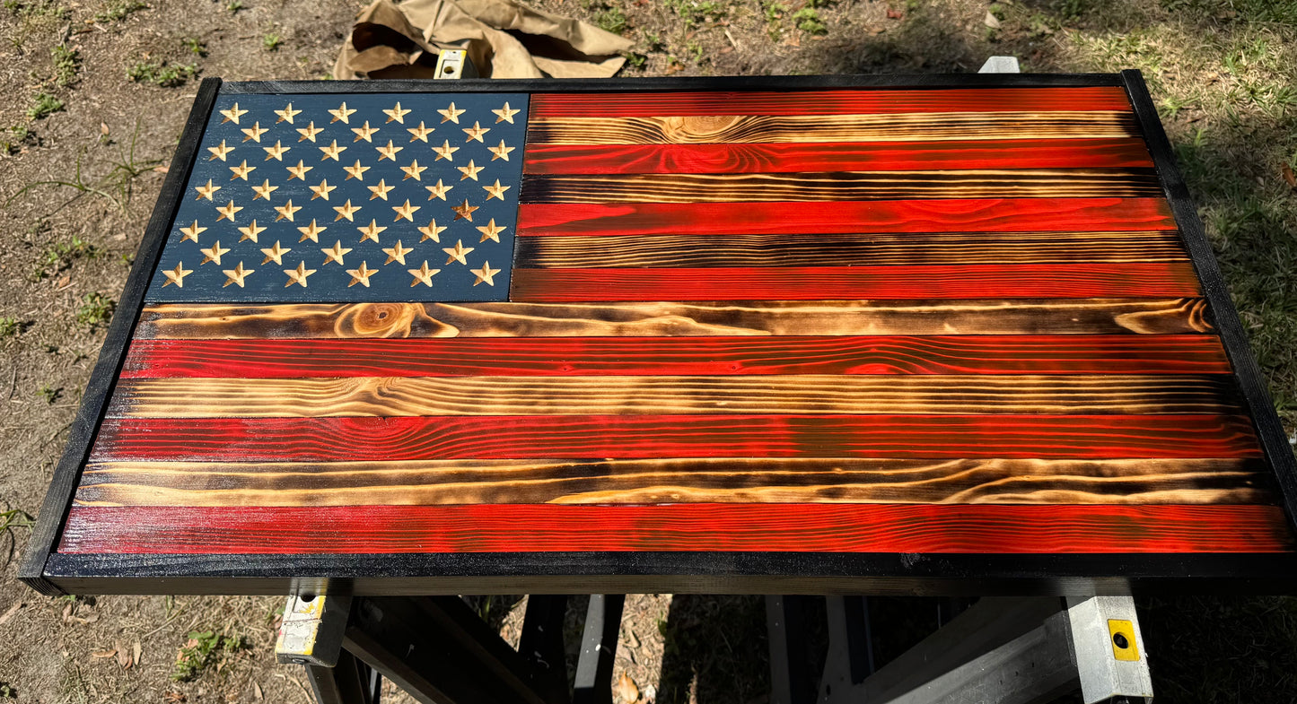 Hand made Wooden Flag