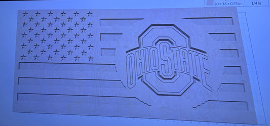 Ohio State Buckeyes Flag