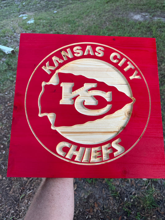 Kansas City Chiefs Football-Wooden Sign